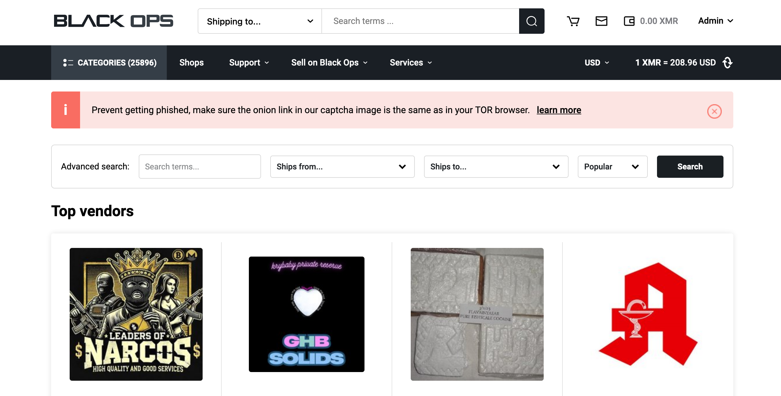 BlackOps Market Home